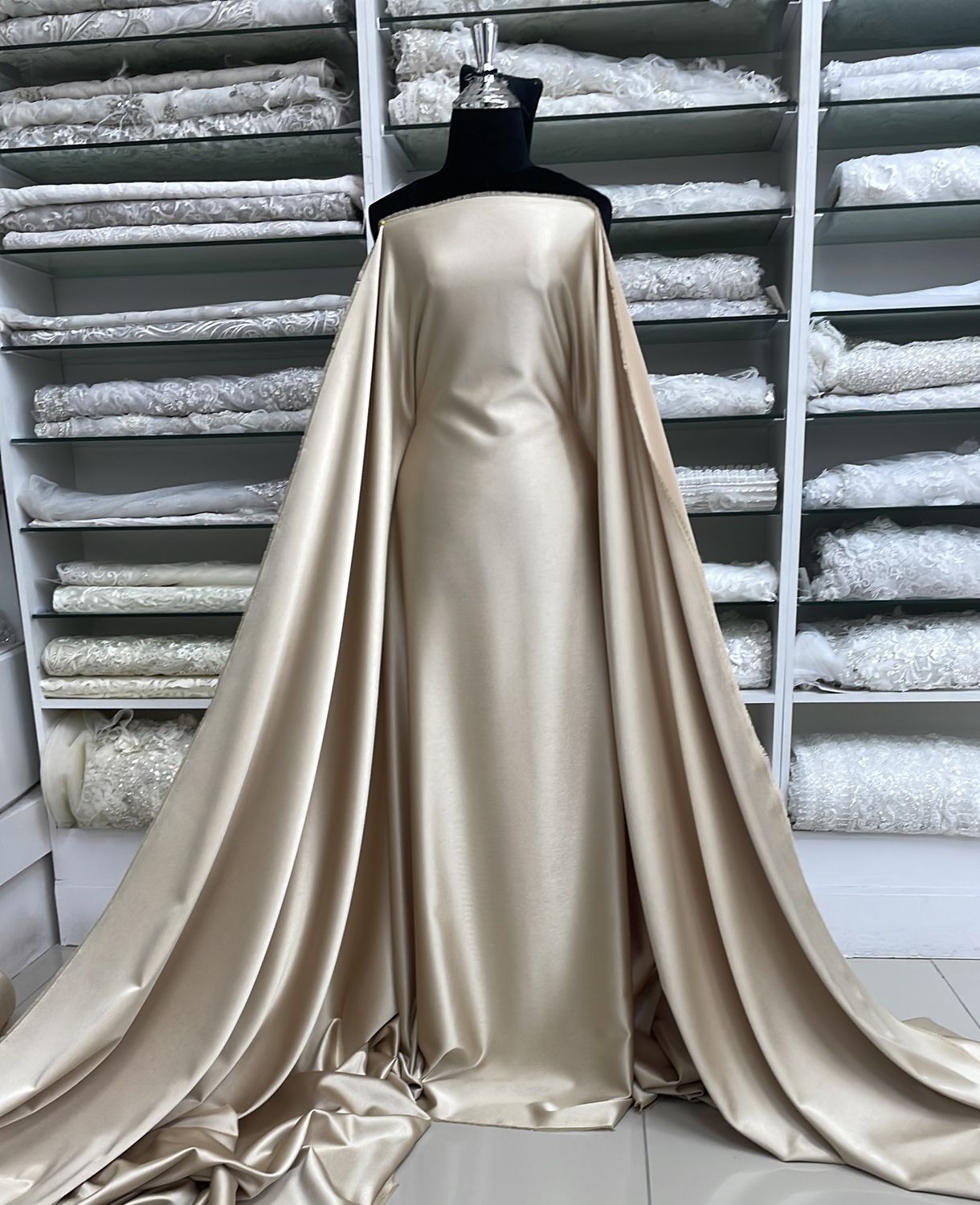 [ 17822 ] Crepe Crispy Plain Dyed/150cm/5g/GOLD Col 26 - per Meter