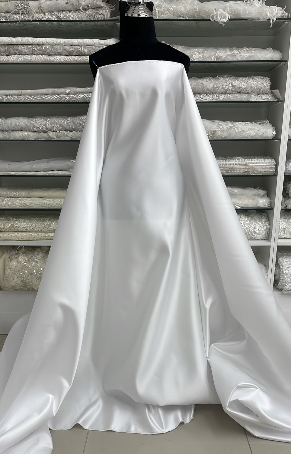 Wedding Dress Fabric Satin Duchess Luxurious-ROR-630IGU-150-RW1-White-per m-150-RW1-White