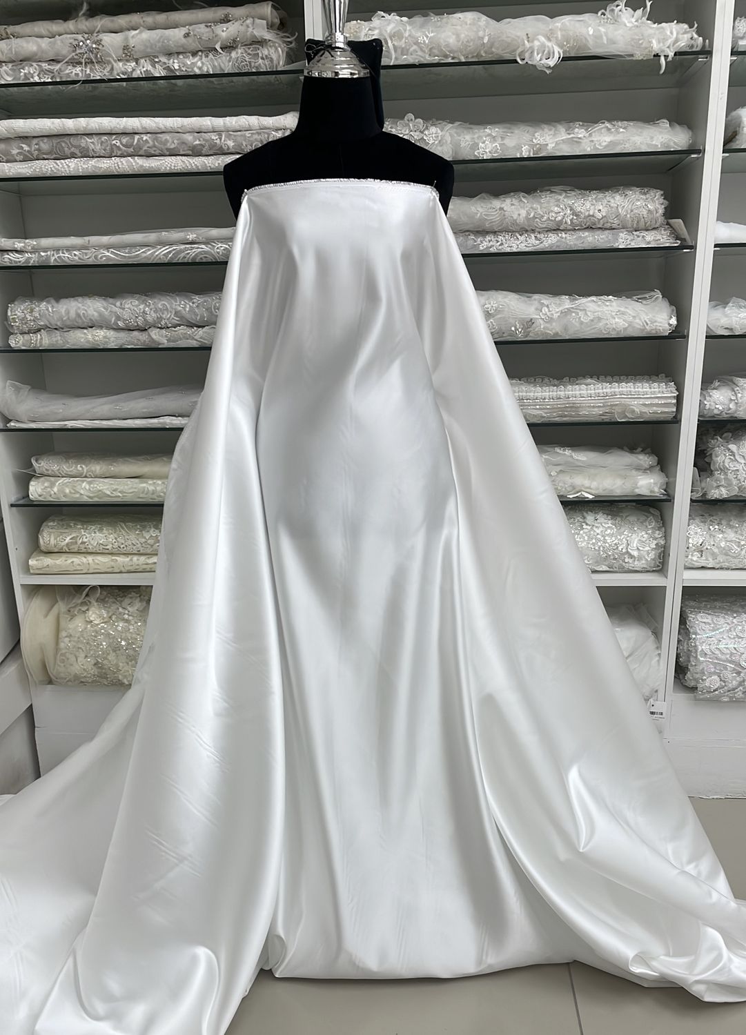 Wedding Dress Fabric Duchess Satin De Lux-ROR3228-150-RW2-Ivory-per m-150-RW2-Ivory