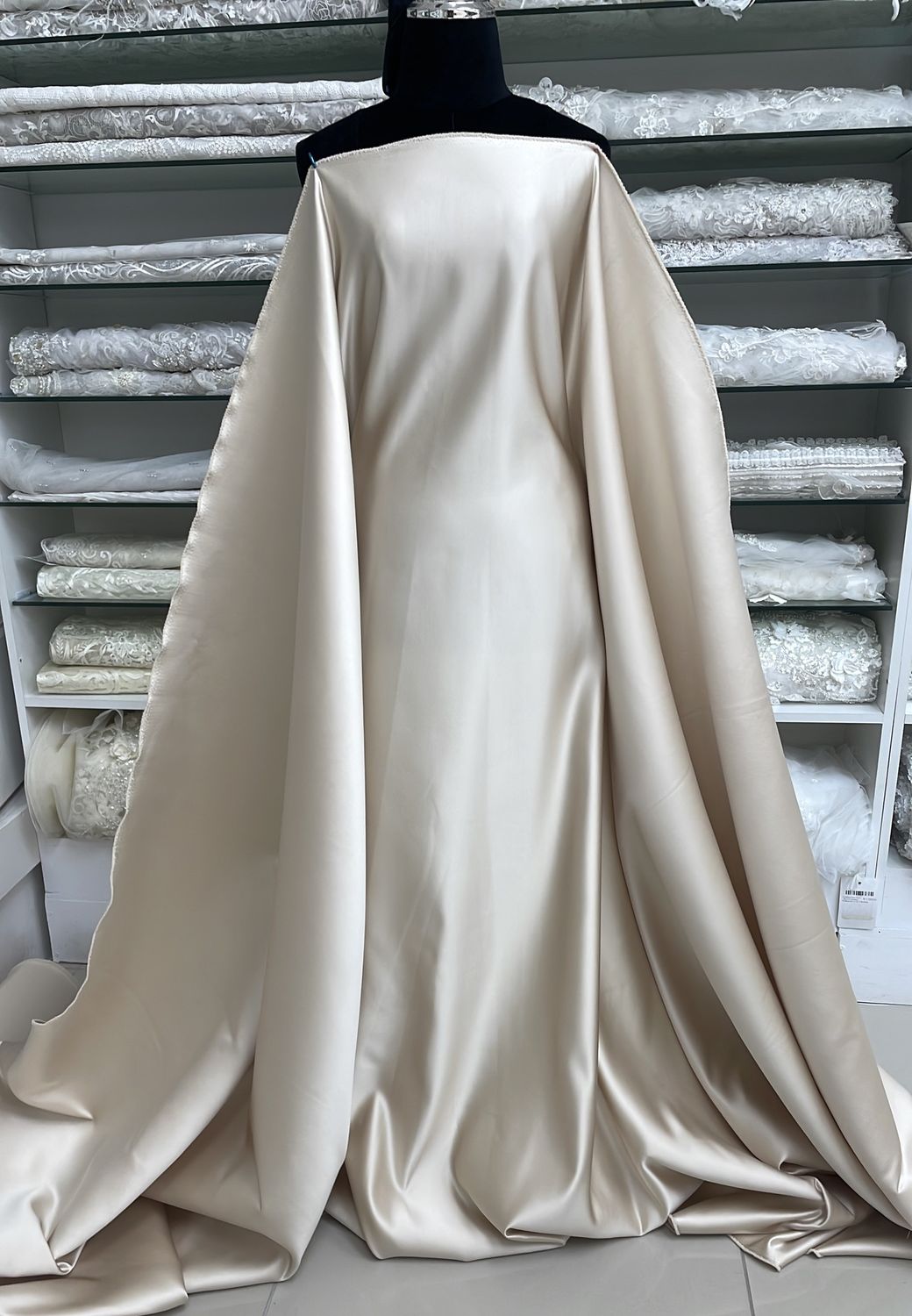 Wedding Dress Fabric Satin Duchess Luxurious-ROR-630IGU-150-RWI5-Champagne-per m-150-RI5-Champagne