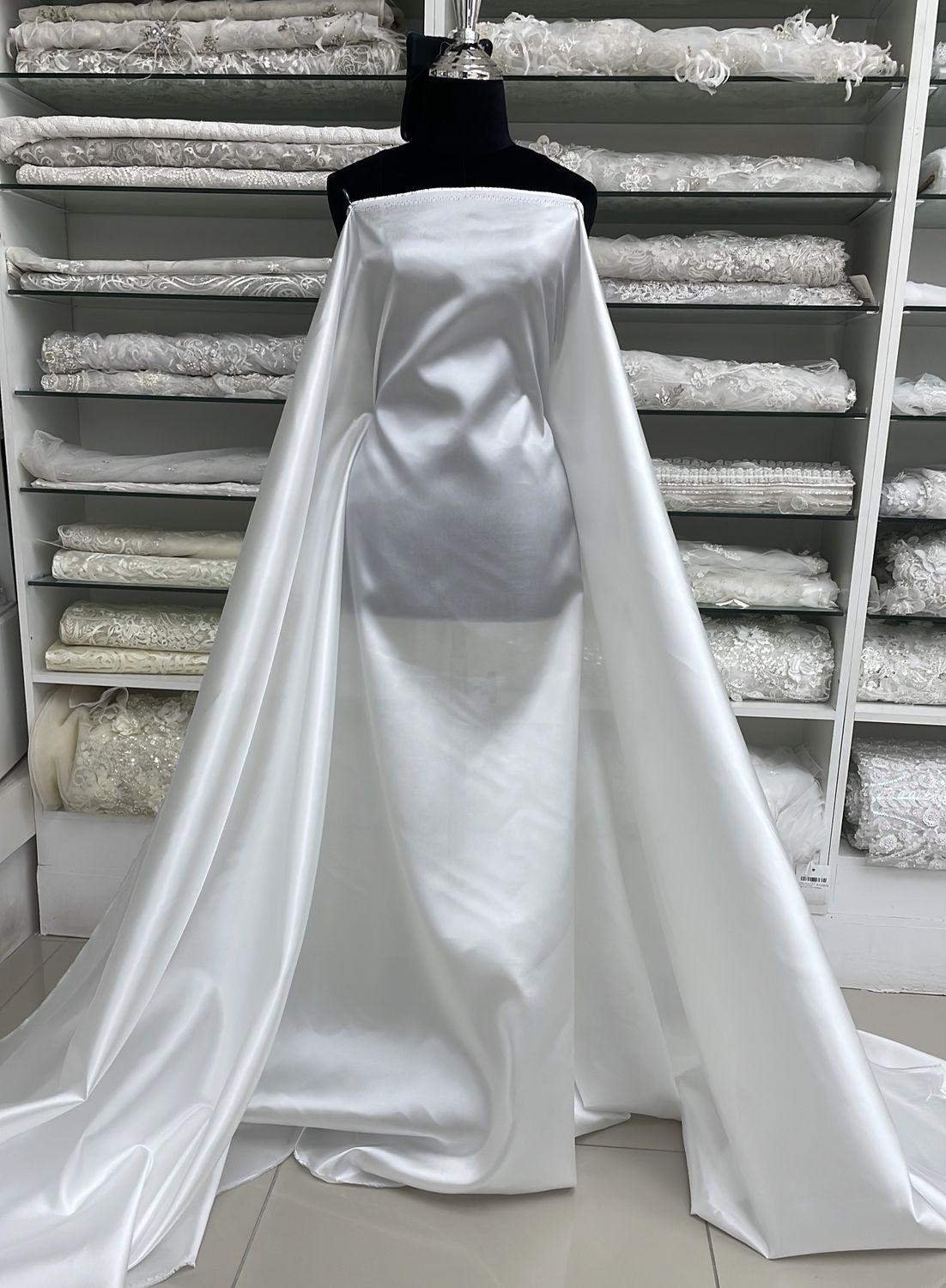 Wedding Dress Fabric Organdy Taffeta-ROR3366-150-RW2-Silk White-per m-150-RW2-Silk White