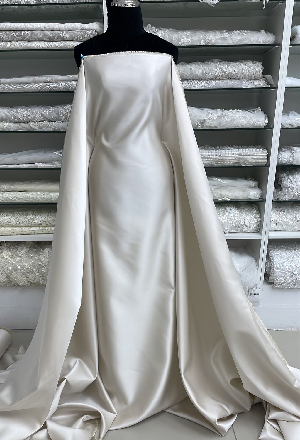 Wedding Dress Fabric Satin Signorina -ROR3683-150-#2-Oyster-per m-150-02-Oyster