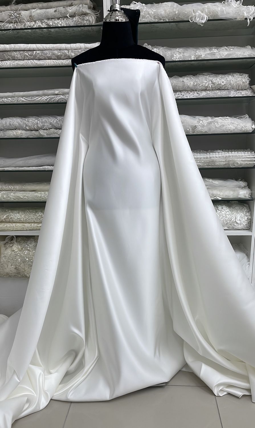 Wedding Dress Fabric Satin Duchess Luxurious-ROR-630IGU-150-RI1-Cream-per m-150-RI1-Cream