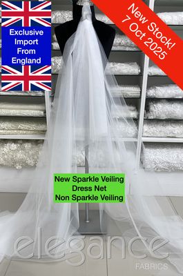 New Stock FROM ENGLAND!  EXCLUSIVE!      Diamond Veiling, Dress Net (old FF9), Sparkle Veiling: - 7 Oct 2025