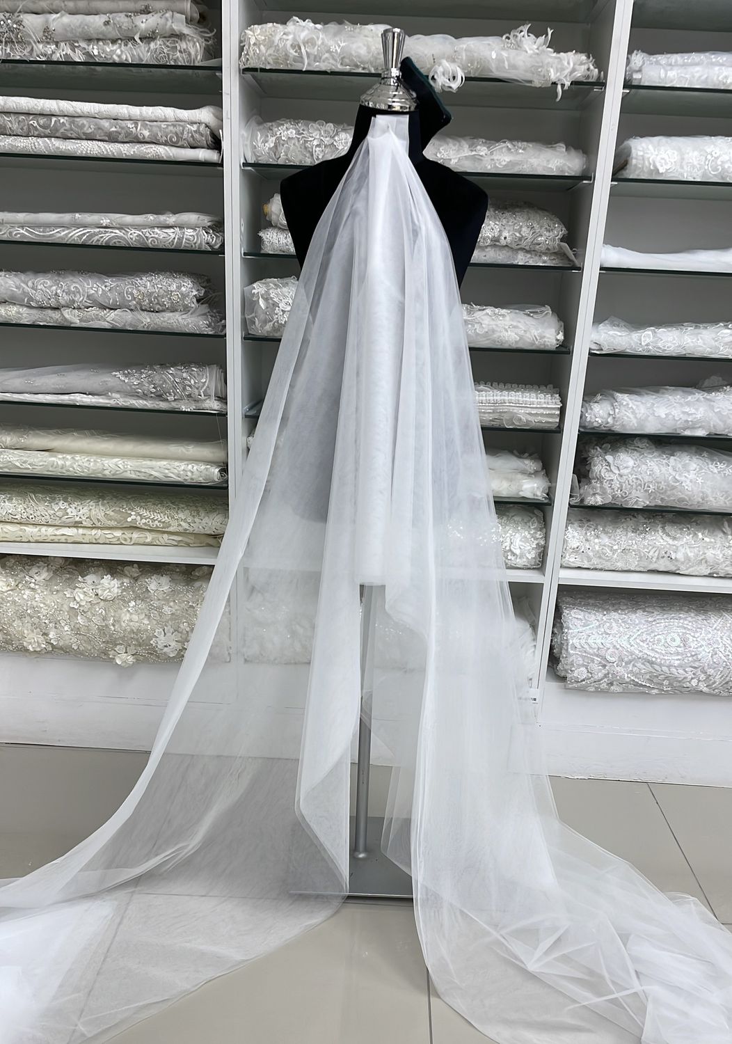 SPARKLE Veiling Wedding Dress Fabric-per m-3000-0-White