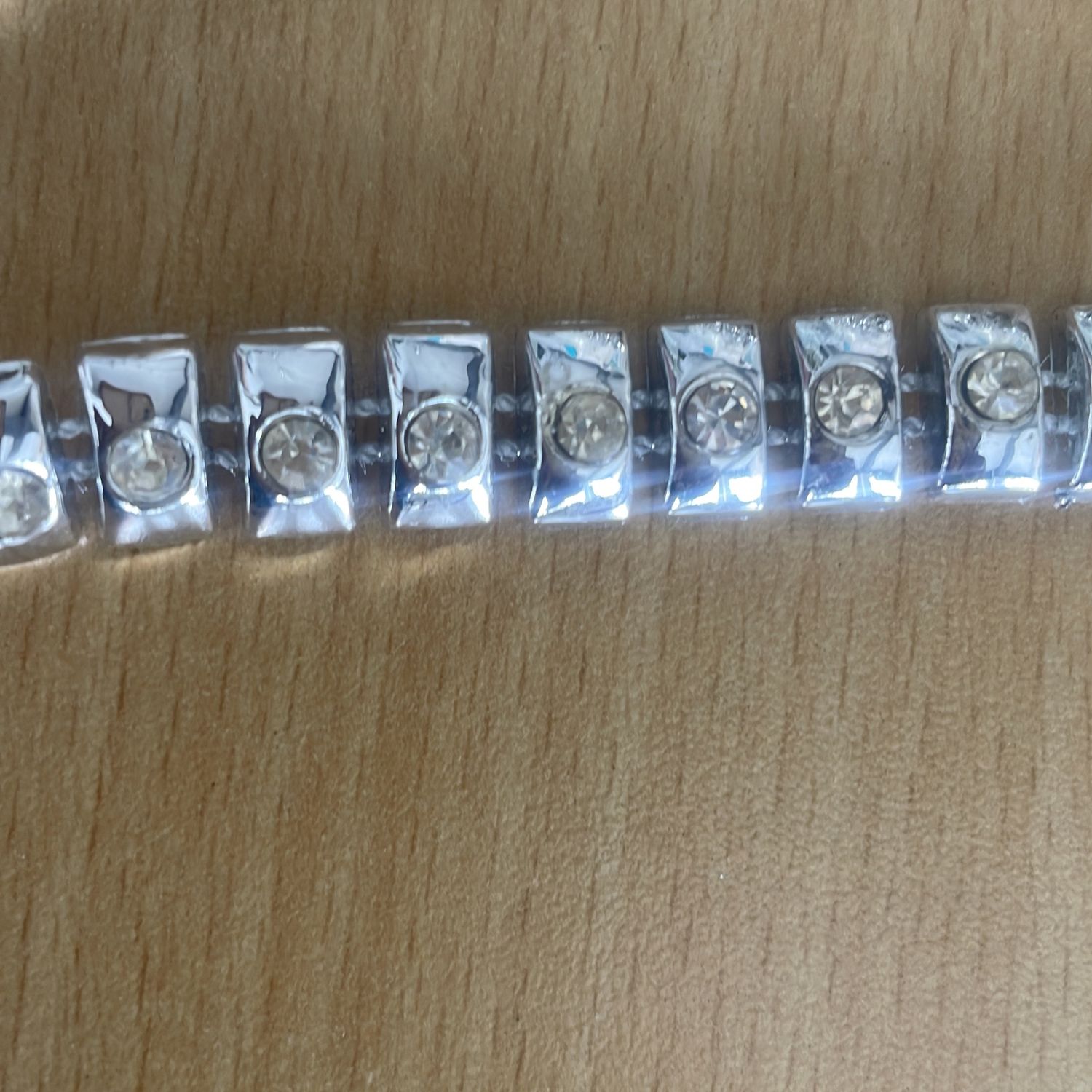 [ BRD-G17A-66C-9 ] BraidDiamante-Rectangle-SILVER per Meter