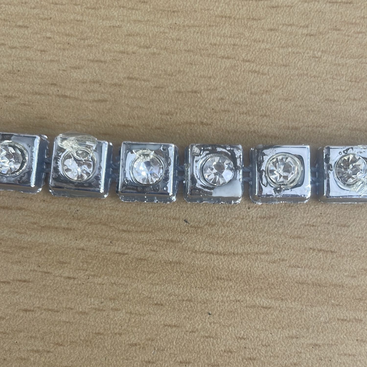 [ BRD-G17A-66C-7 ] BraidDiamante-SQR-SILVER per Meter