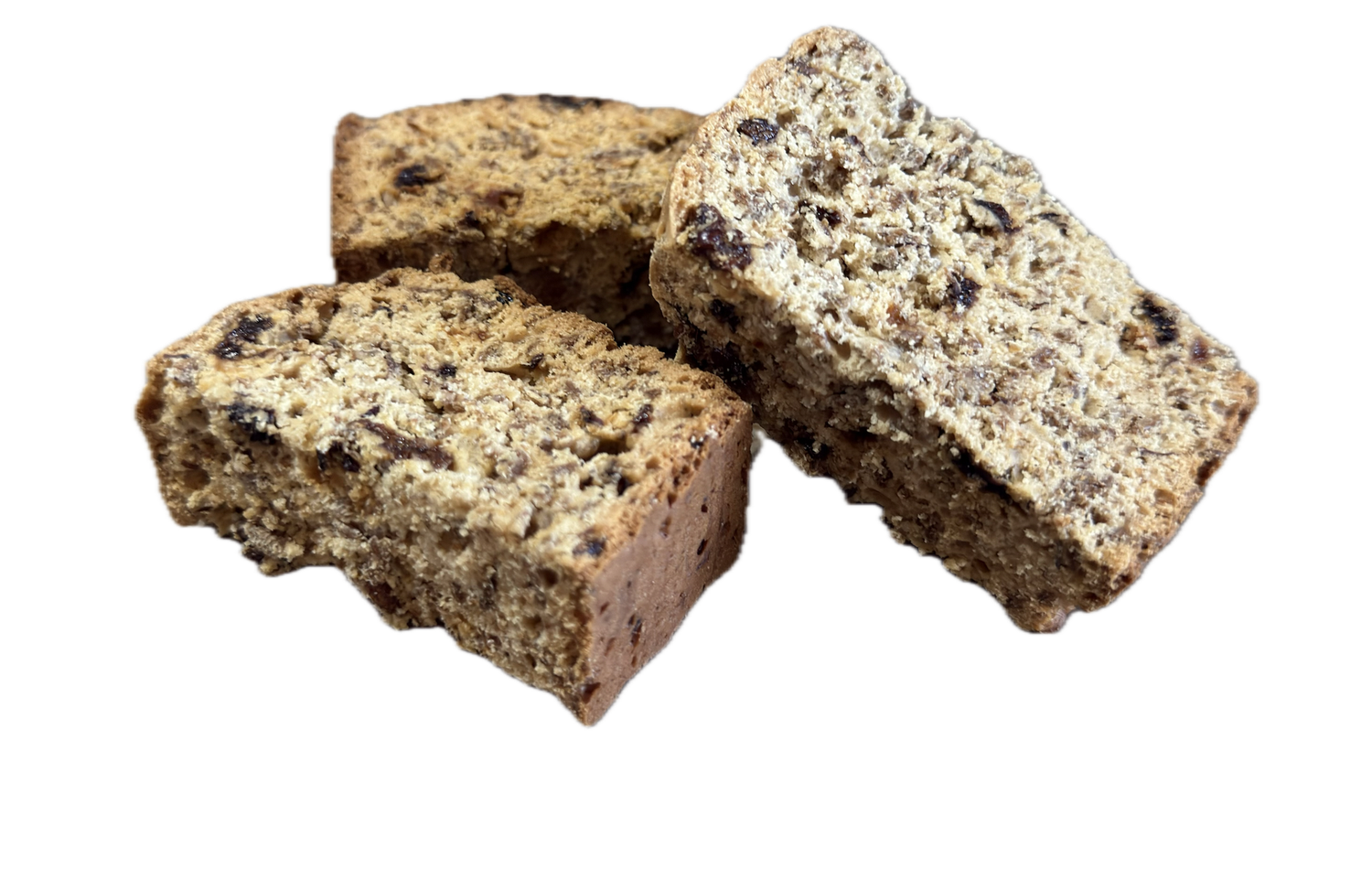 RAISIN BRAN RUSKS: Contains: Flour, Butter, Salt, Milk, Eggs, Raisins, Fruit, Sugar.