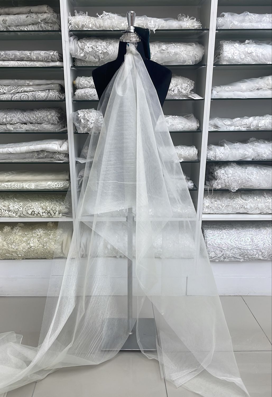[ TUS-PO-03 ] Tulle Shining 150W - Ivory per Meter