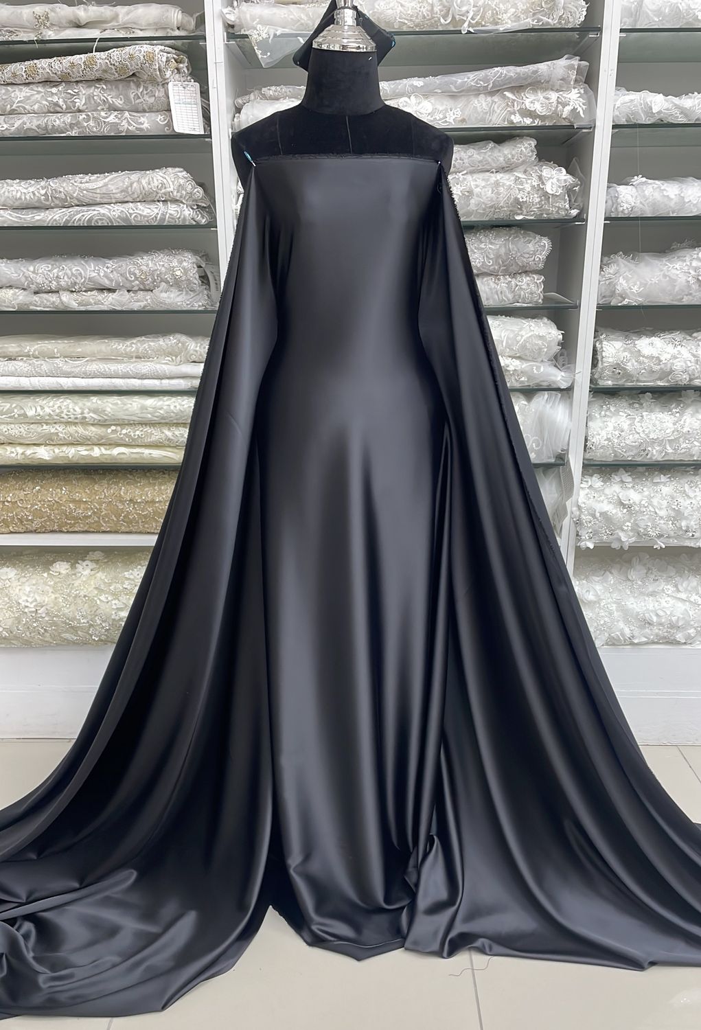 SPANISH SATIN-(per m)-150-02-BLACK