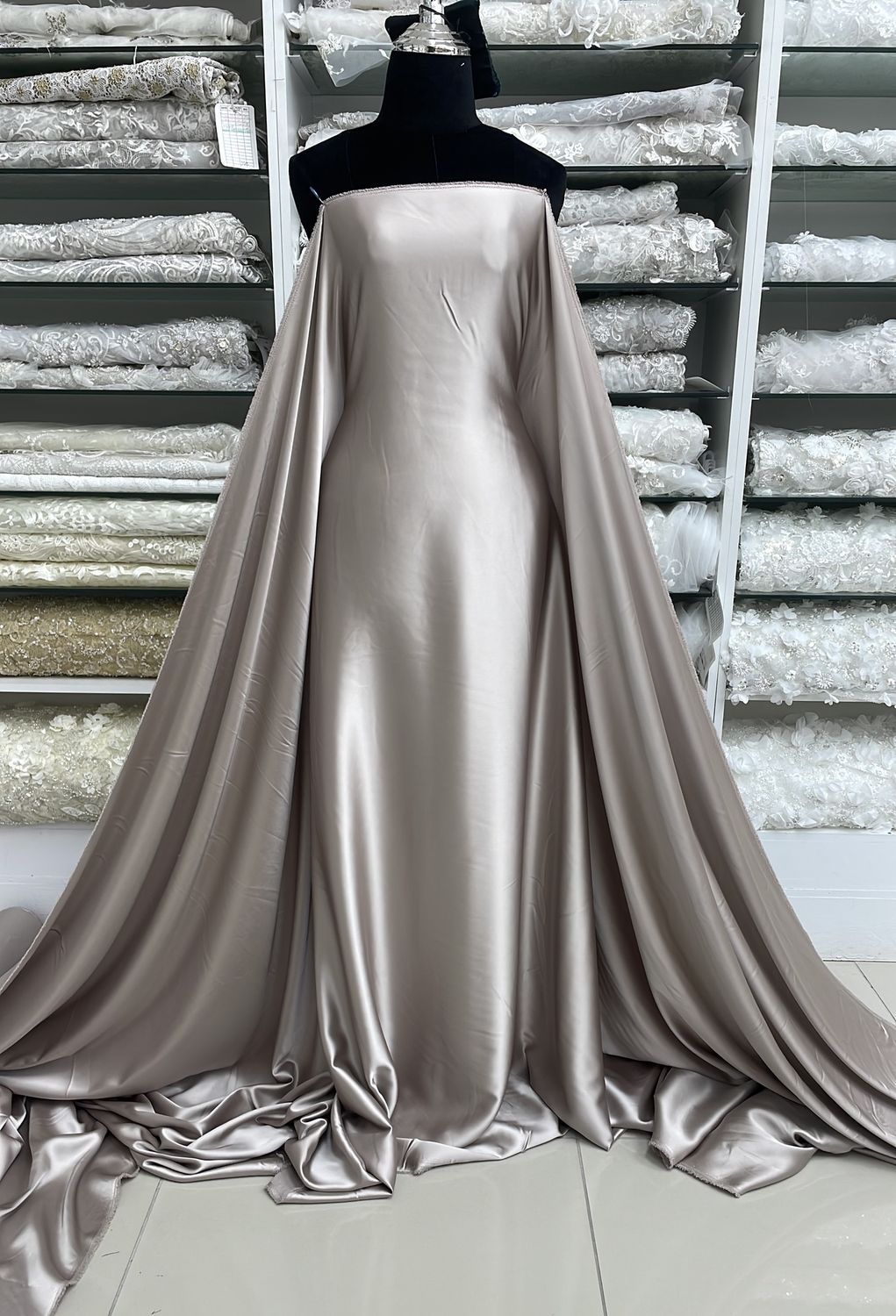 SPANISH SATIN-(per m)-150-09-MUSHROOM