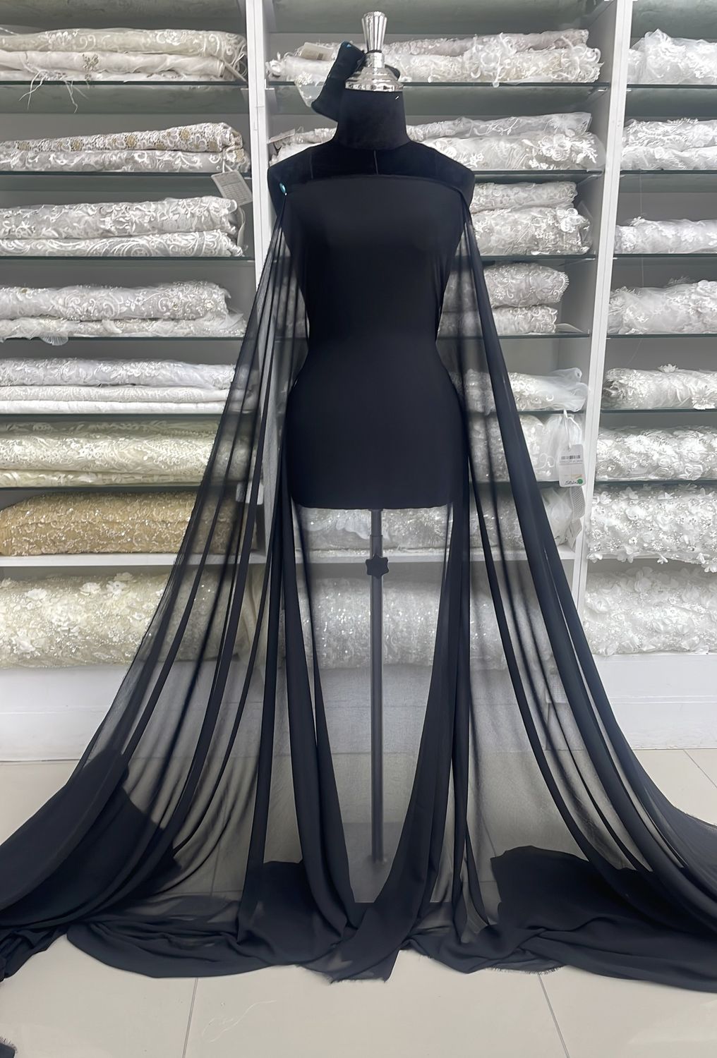 ITALIAN CHIFFON-(per m)-150-02-BLACK