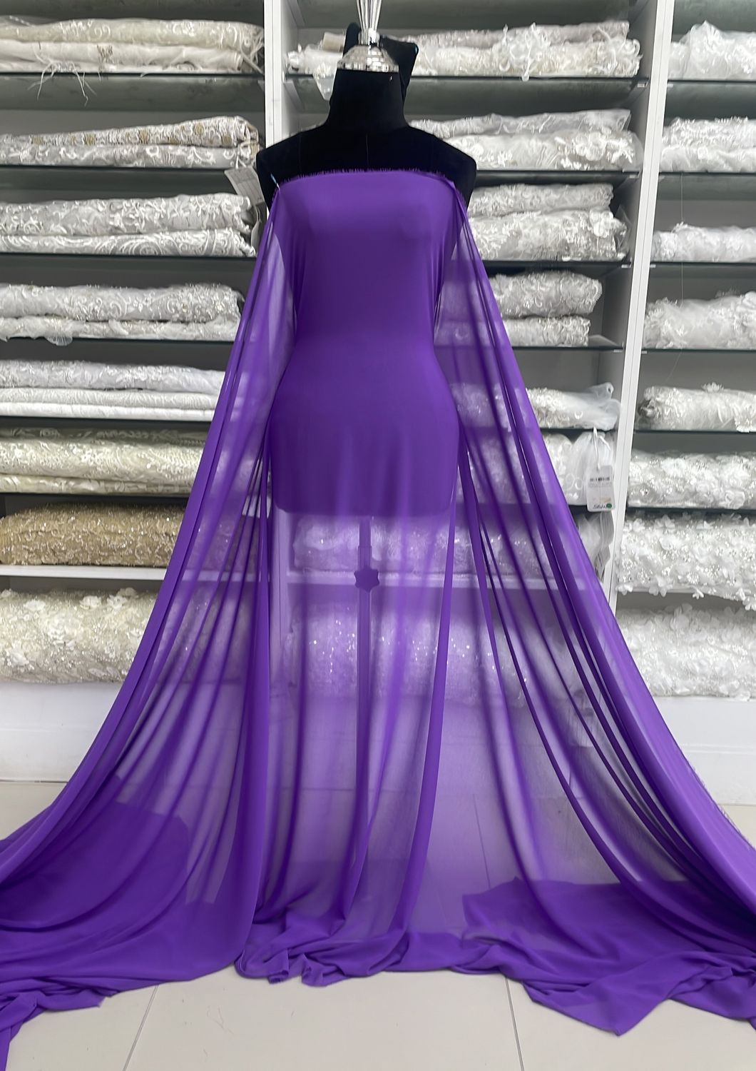 ITALIAN CHIFFON-(per m)-150-01-AMARANTH PURPLE