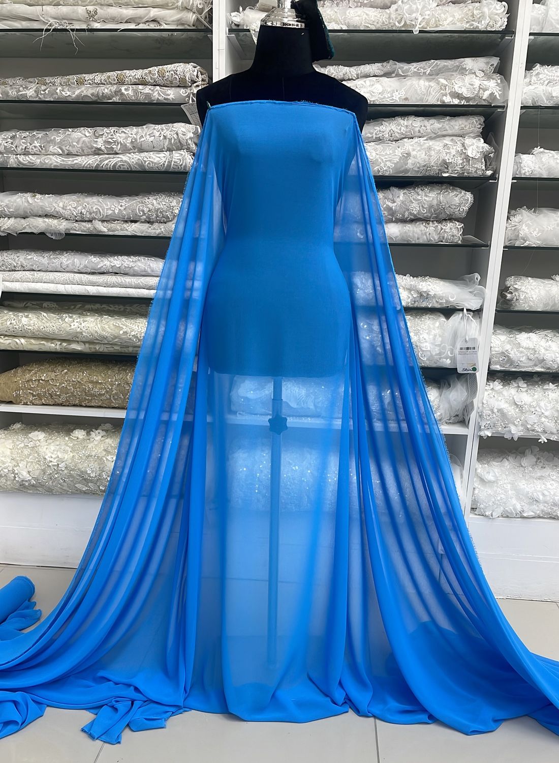 ITALIAN CHIFFON-(per m)-150-03-CYAN