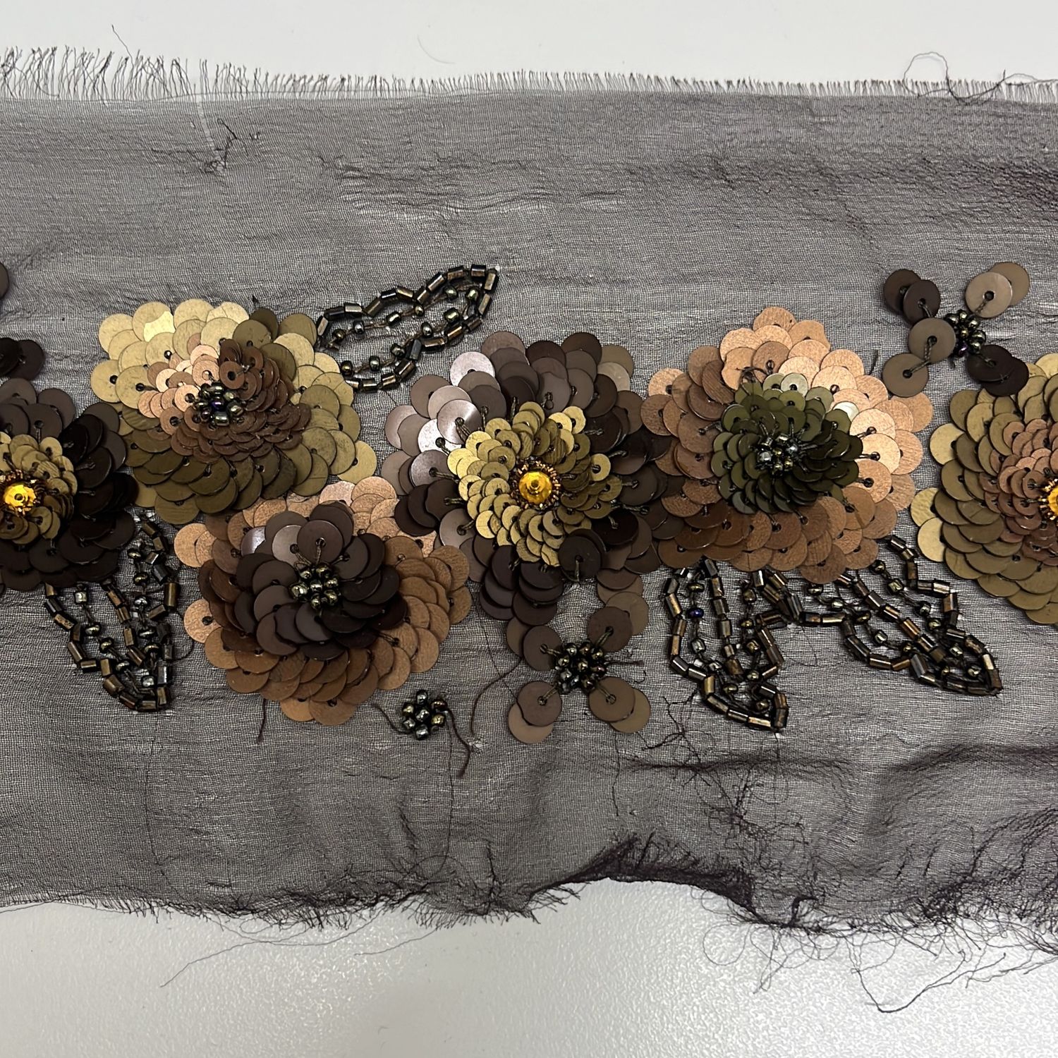 [ BBSG-E-21308-BC ] Braid B Silk Georgette-10cm-Brown/Copper per Meter