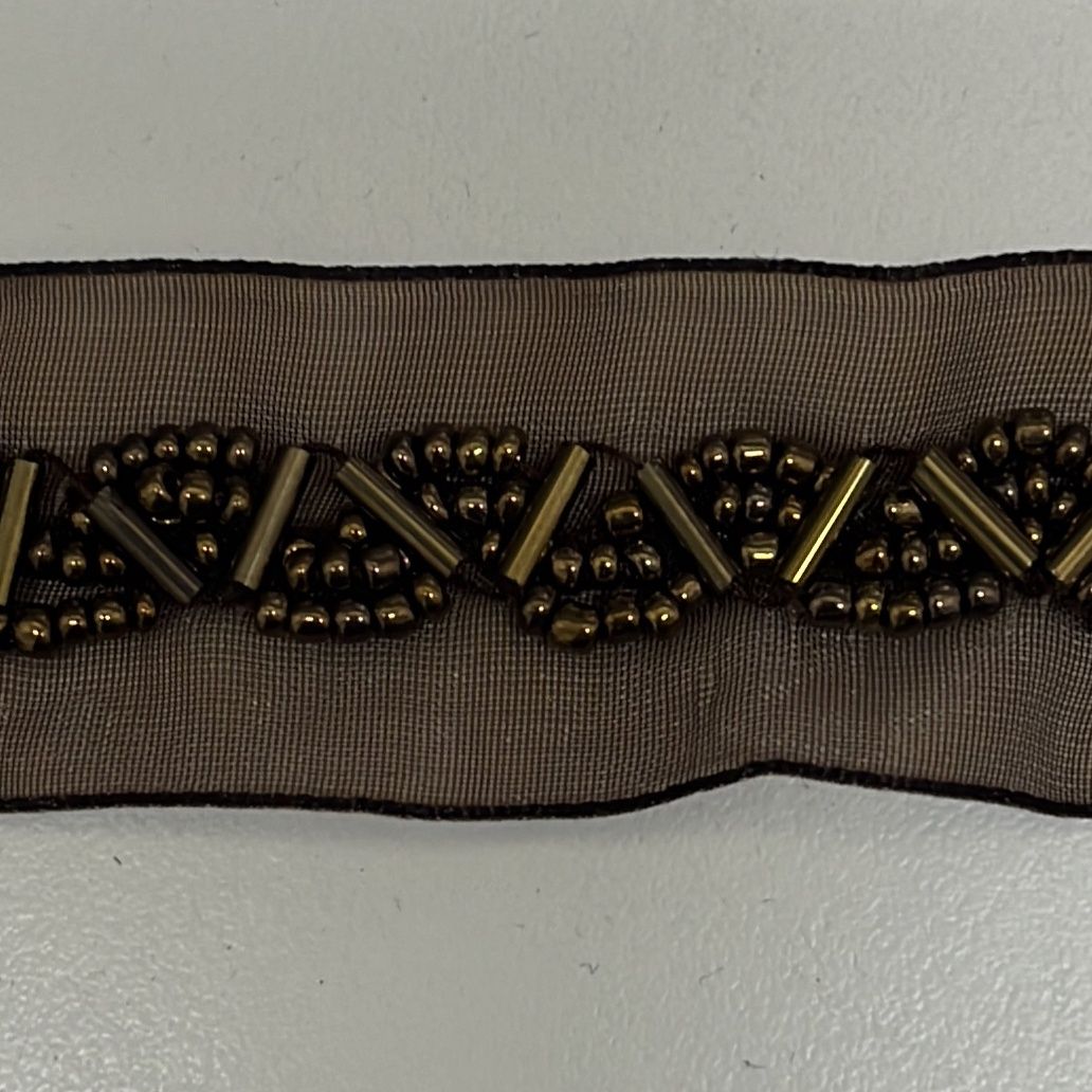 [ BRB-UNK-W-01 ] Braid Beaded Bronze per Meter