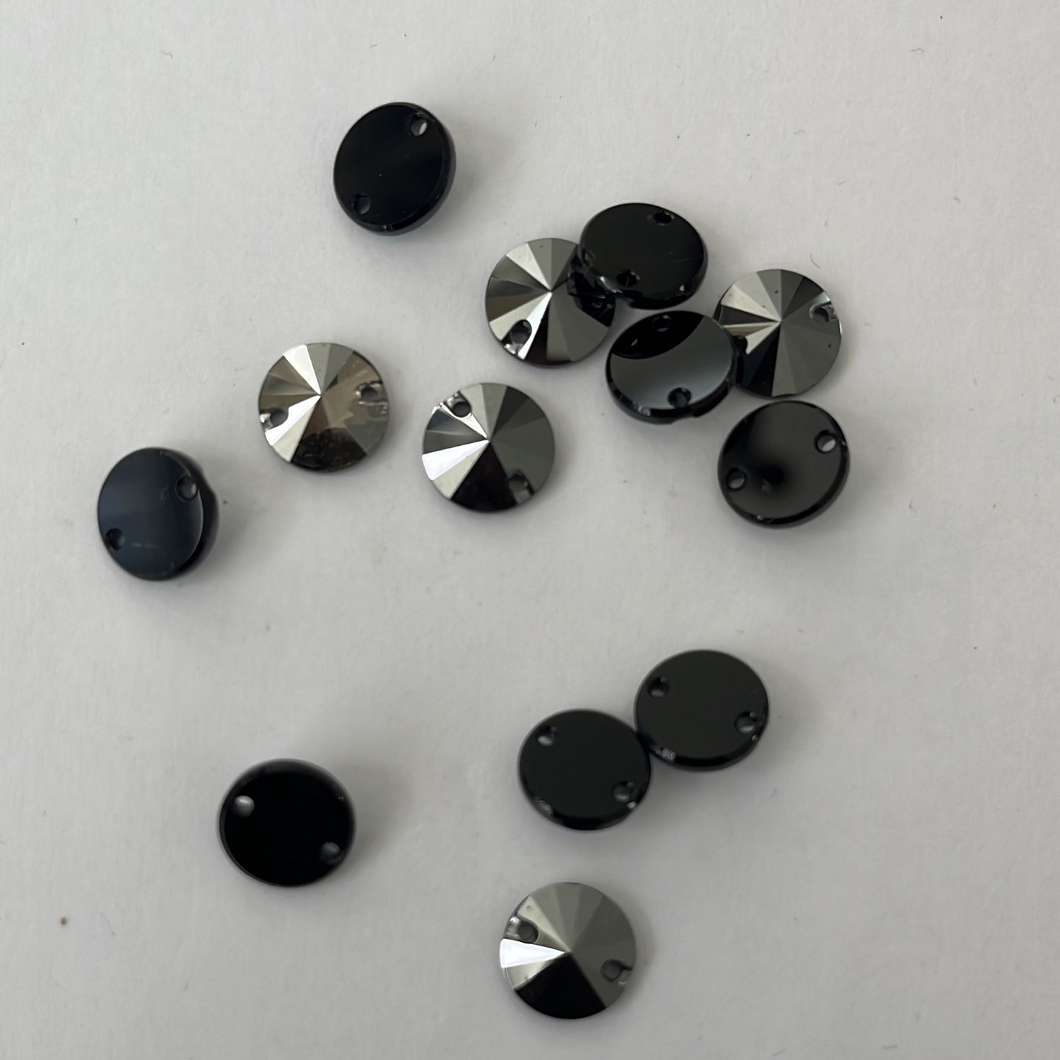 [ SW-CR3200-10MM2 ] Swarovski Jet Hematite Sew On Unfoiled per Each