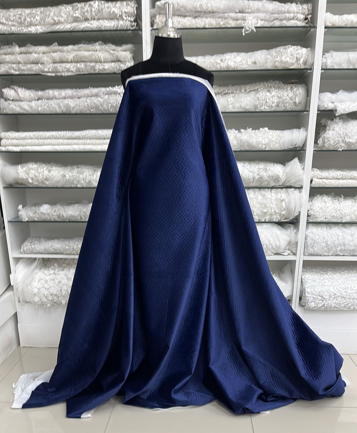 [ 19147 ] Suede Quilting Plain Dyed/150cm/5g/NAVY per Meter