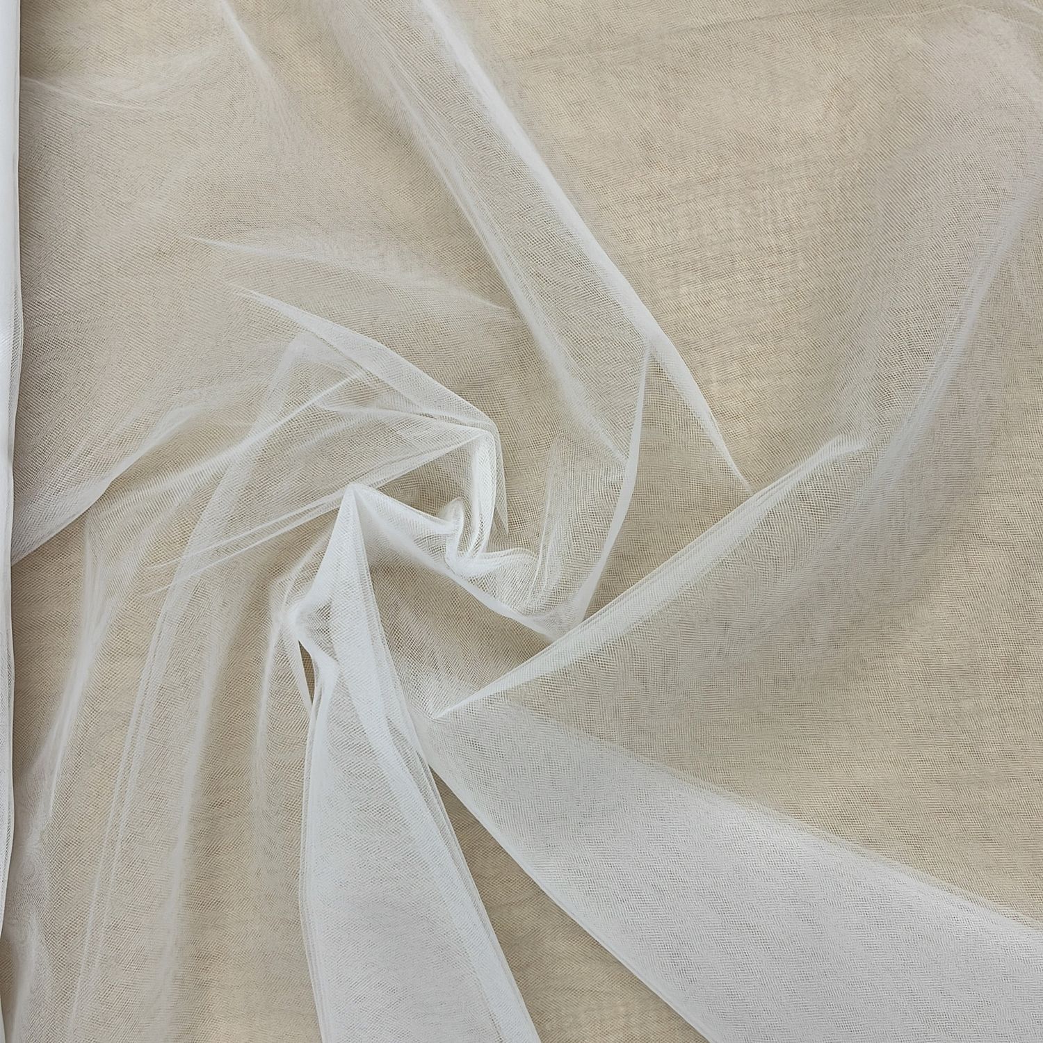 [ 19625 ][A1253 P10] Tulle Veiling Non Sparkle-A1253F/3M/5g/WHITE per Meter
