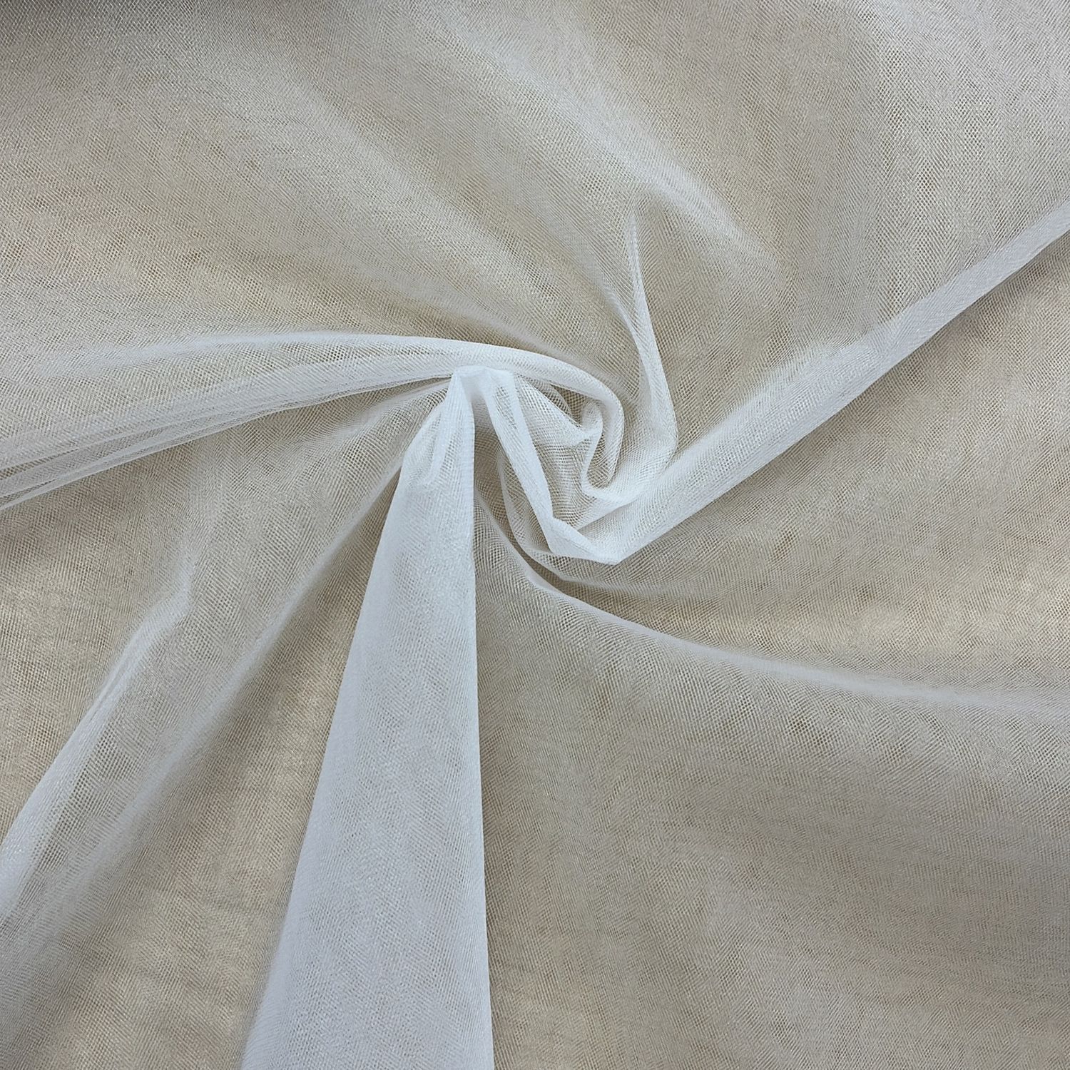 [ 19621 ] Tulle Veiling Sparkle-A1056F/3M/5g/WHITE per Meter