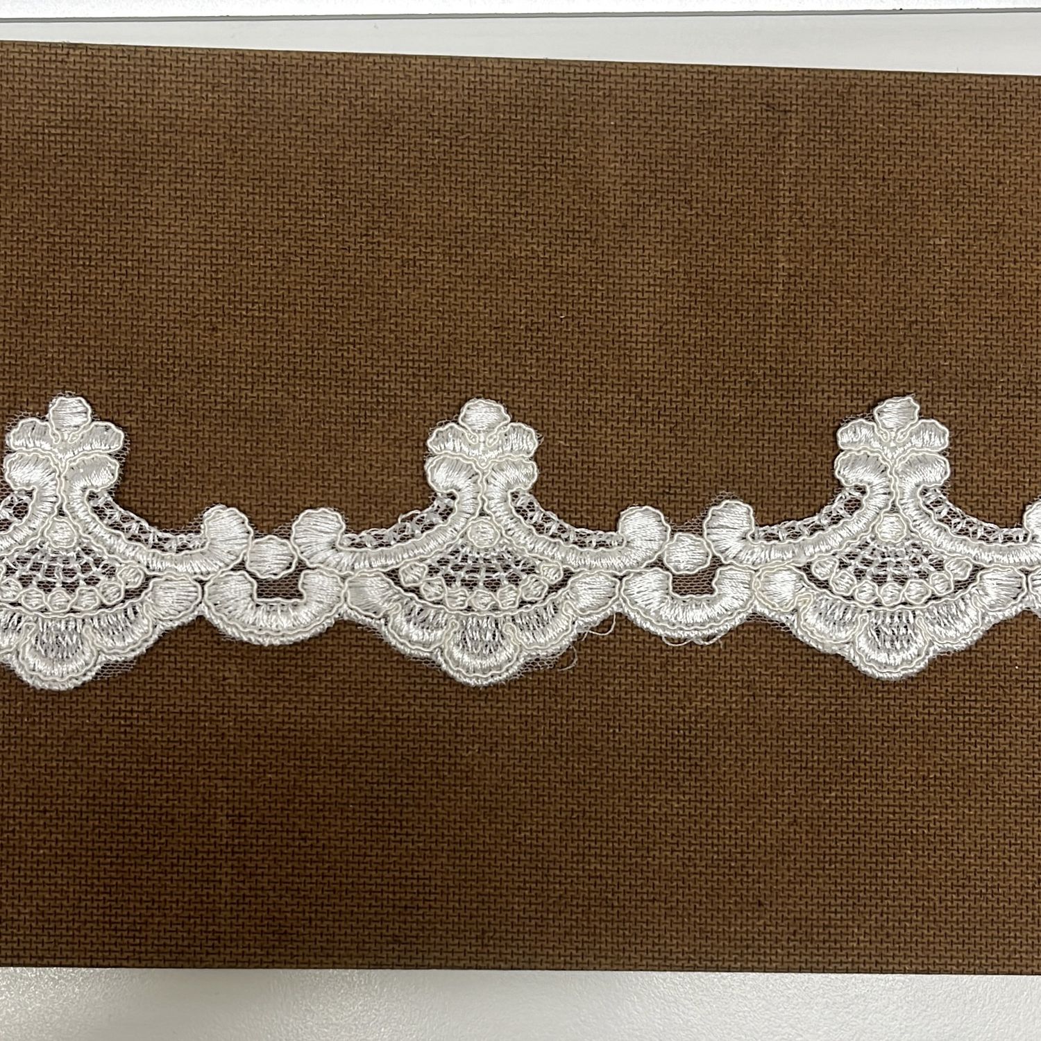 [ 21231 ] Lace Border Corded/6cm/5g/IVORY per Meter