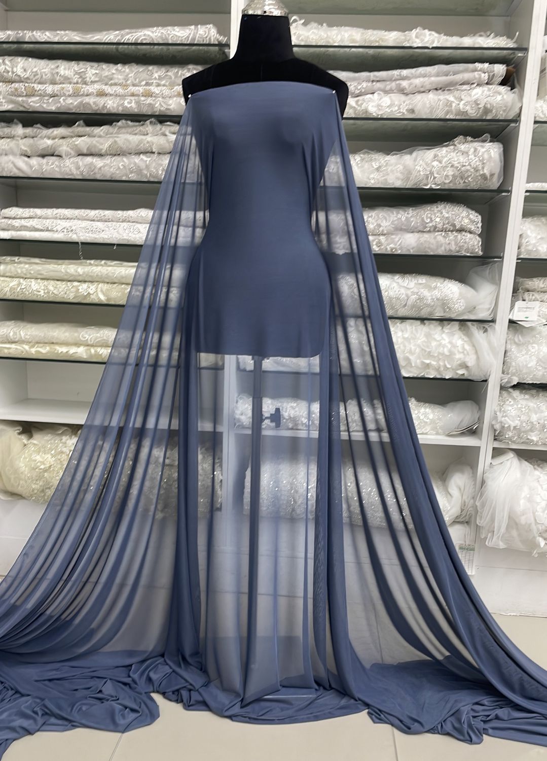 Power Mesh 150cm - DARK CHARCOAL