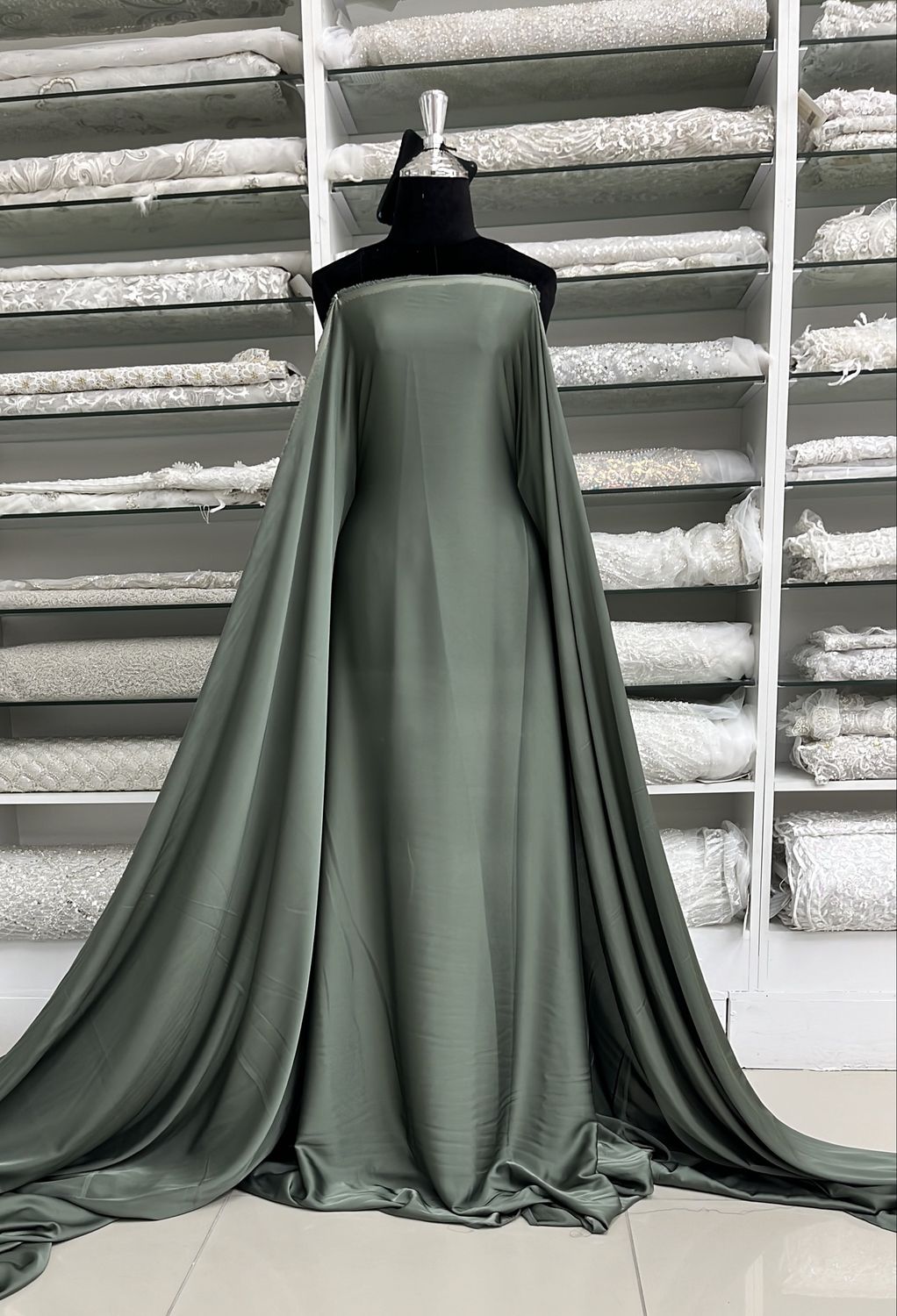 ARMANI SATIN-(per m)-150-12-OLIVE