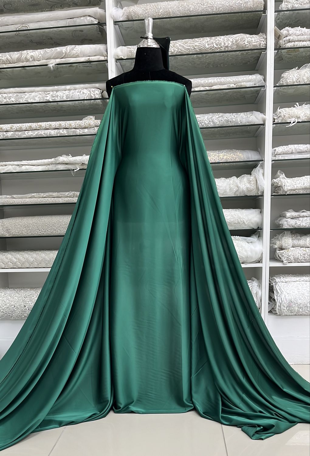 ARMANI SATIN-(per m)-150-08-BOTTLE GREEN