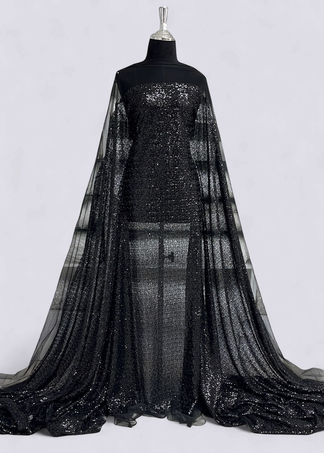 TULLE VALENTINO Evening Gown-per m-150-01-BLACK