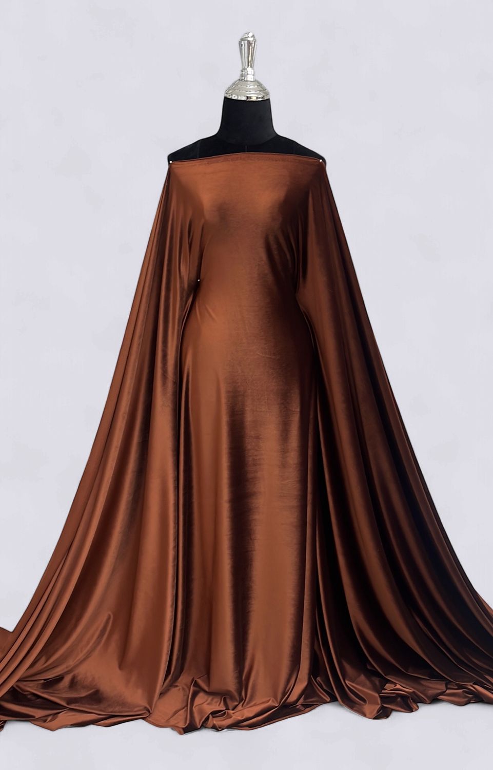 STRETCH VELVET Evening Gown-per m-150-05-COPPER