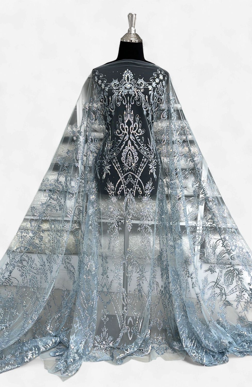 TULLE SUGAR Evening Gown-per m-150-03-SKY BLUE