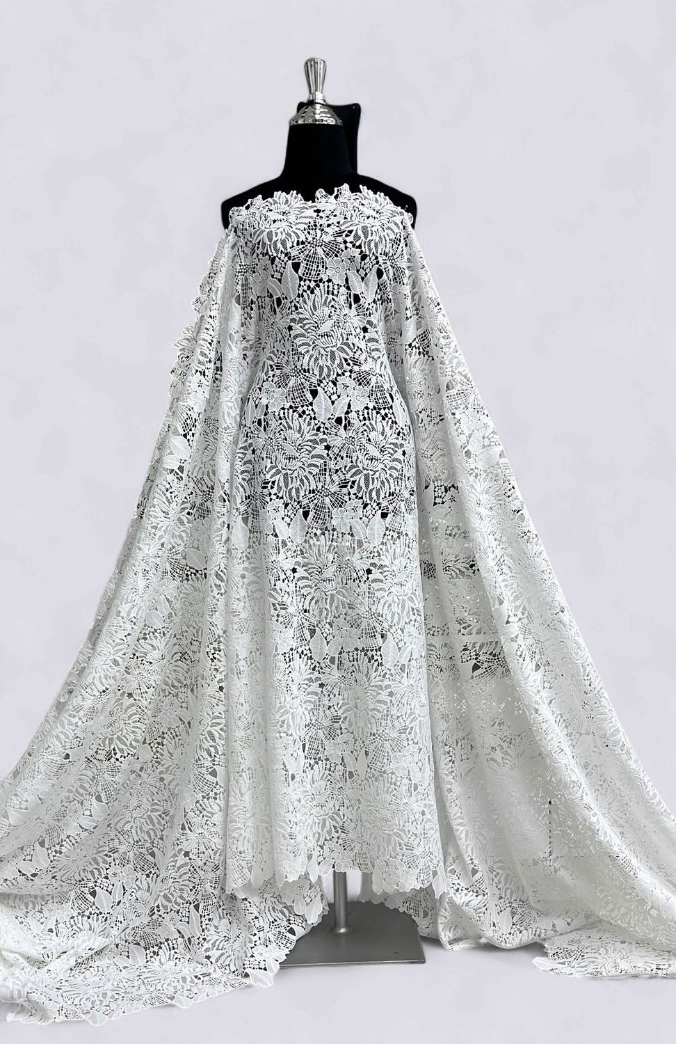 CHEMICAL LACE Bridal Fabric-per m-150-02-OFF WHITE