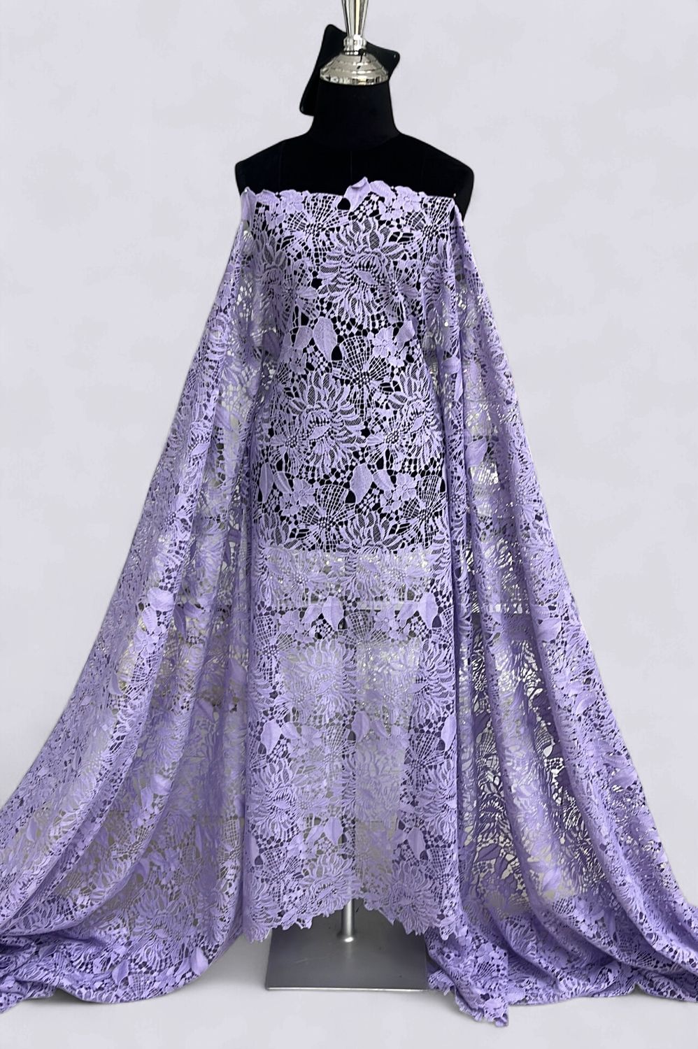 CHEMICAL LACE Evening Gown-per m-150-03-LILAC
