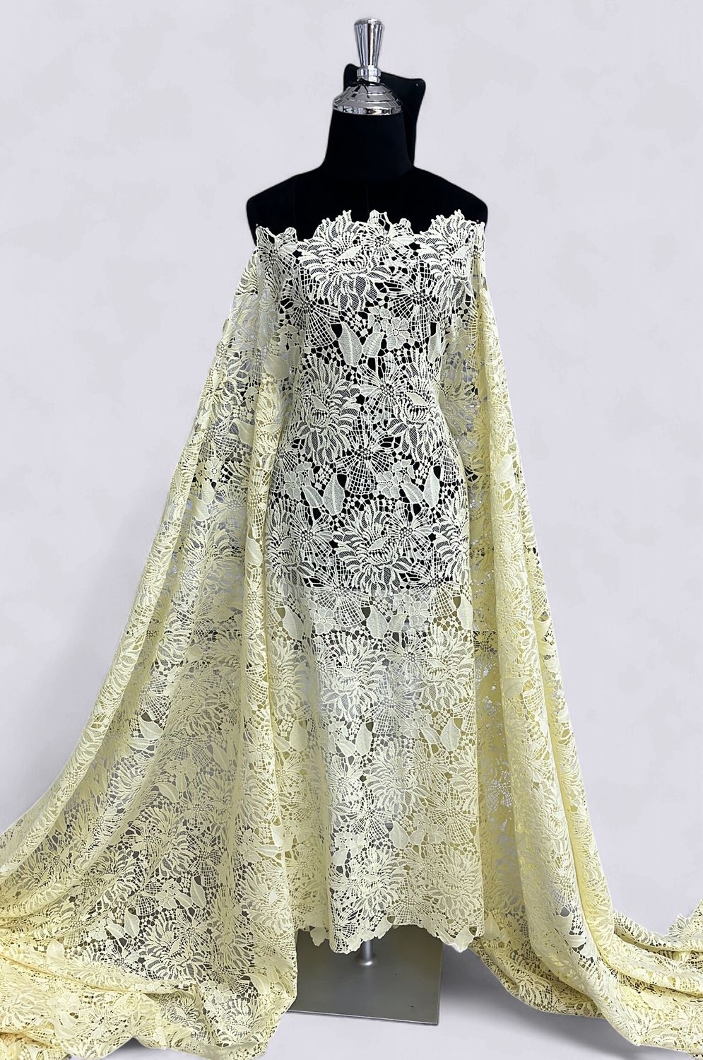 CHEMICAL LACE Evening Gown-per m-150-10-LEMON