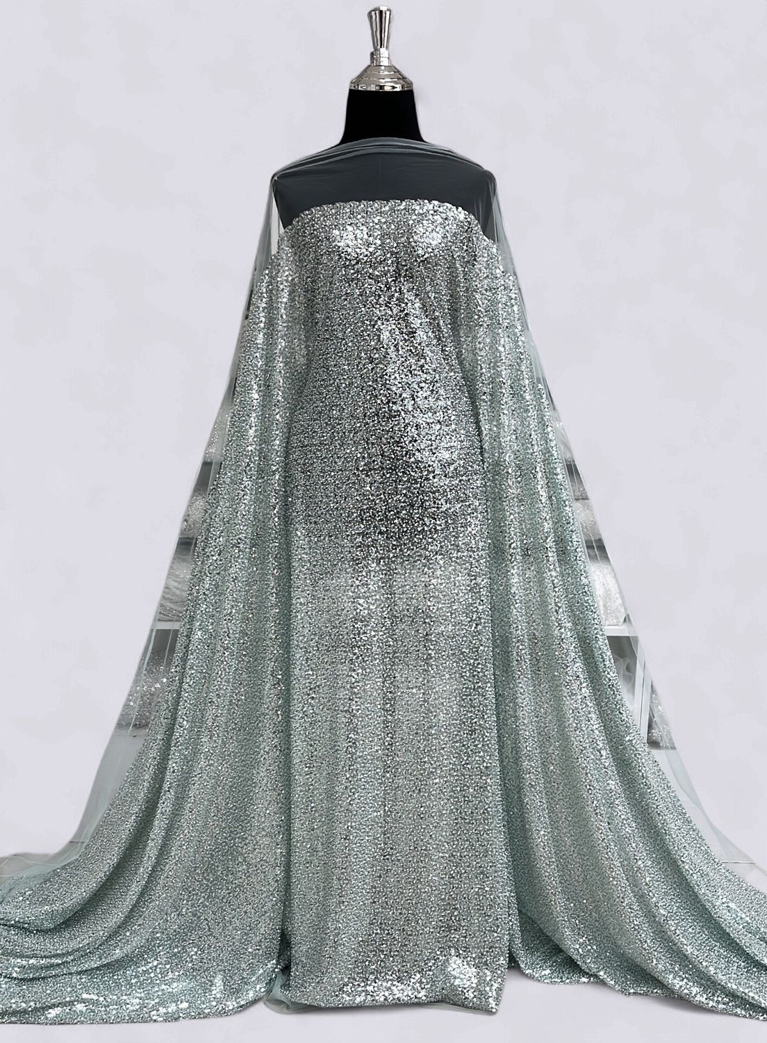 TULLE VALENTINO Evening Gown-per m-150-05-MINT GREEN