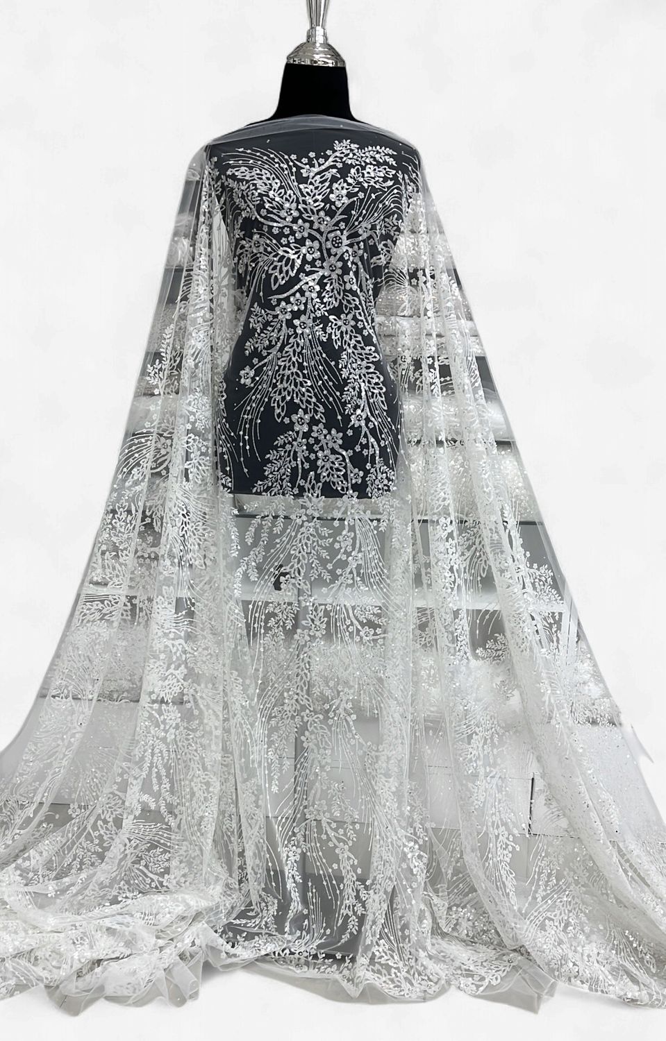 TULLE SUGAR Bridal Fabric-per m-150-01-OFF WHITE