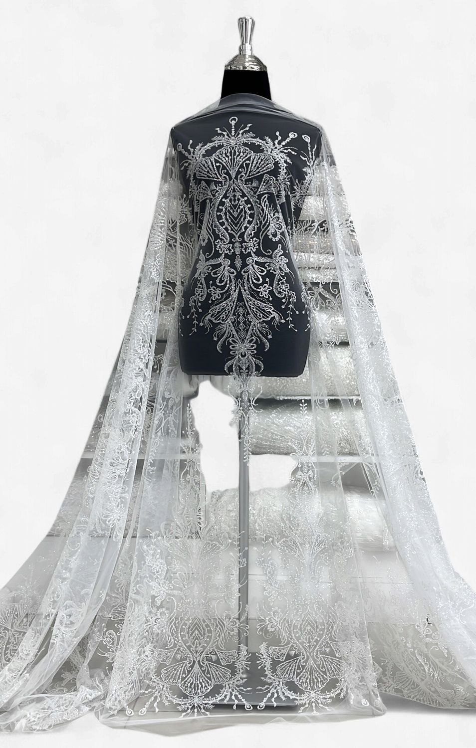 TULLE SUGAR Evening Gown-per m-150-02-IVORY