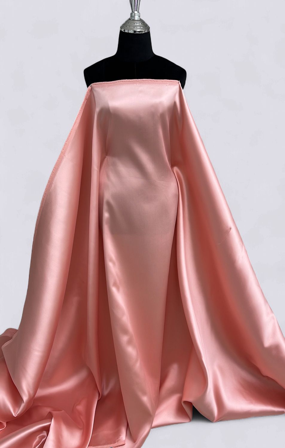 Dress Fabric SATIN MIKADO Heavy Evening Gown-per m-150-16-CORAL