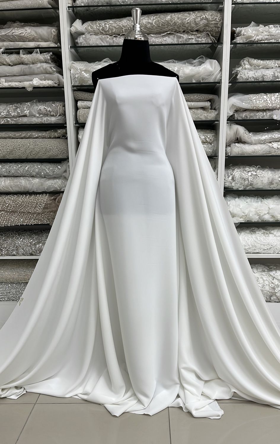 BARBINA CREPE-(per m)-150-11-OFF WHITE
