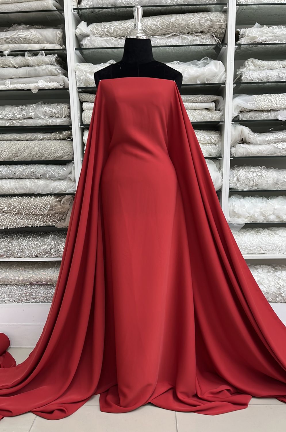 BARBINA CREPE-(per m)-150-12-RED