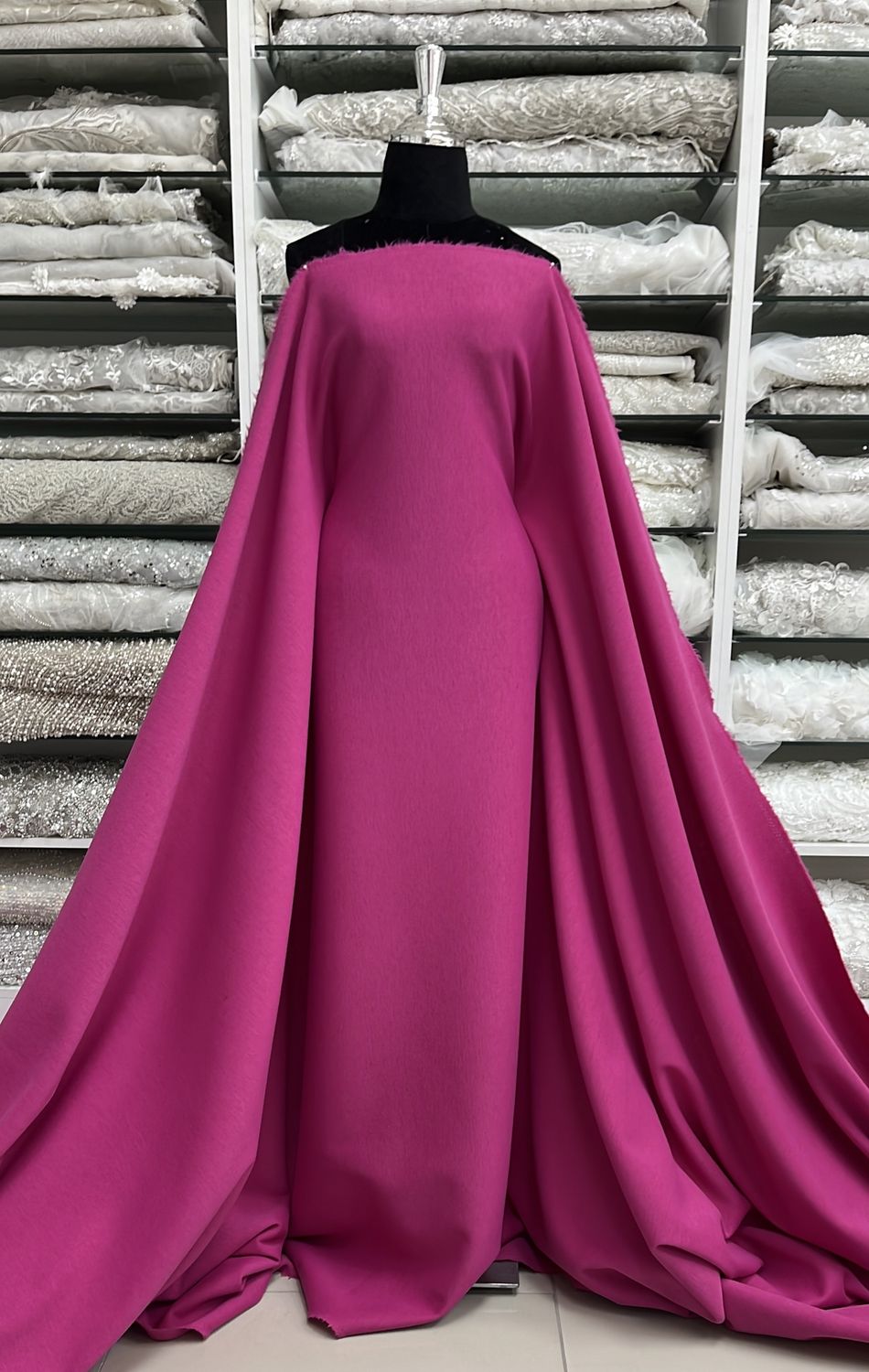 Stretched Brushed MELTON-(per m)-150-03-CERISE