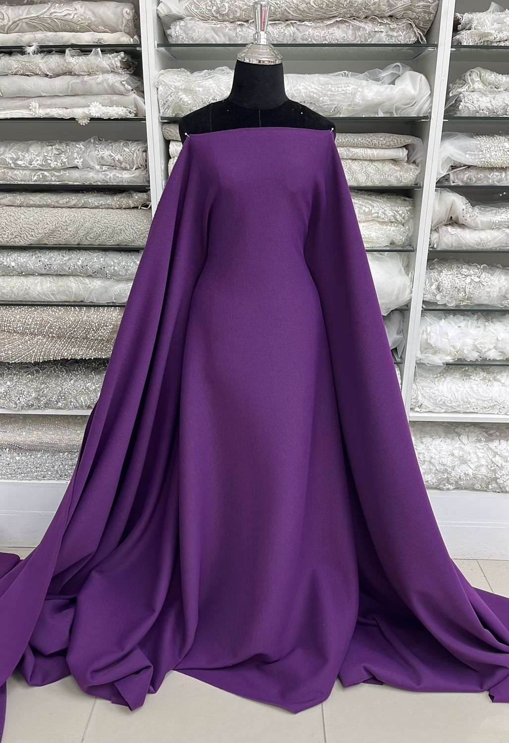 Stretched Brushed MELTON-(per m)-150-04-PURPLE MAGIC