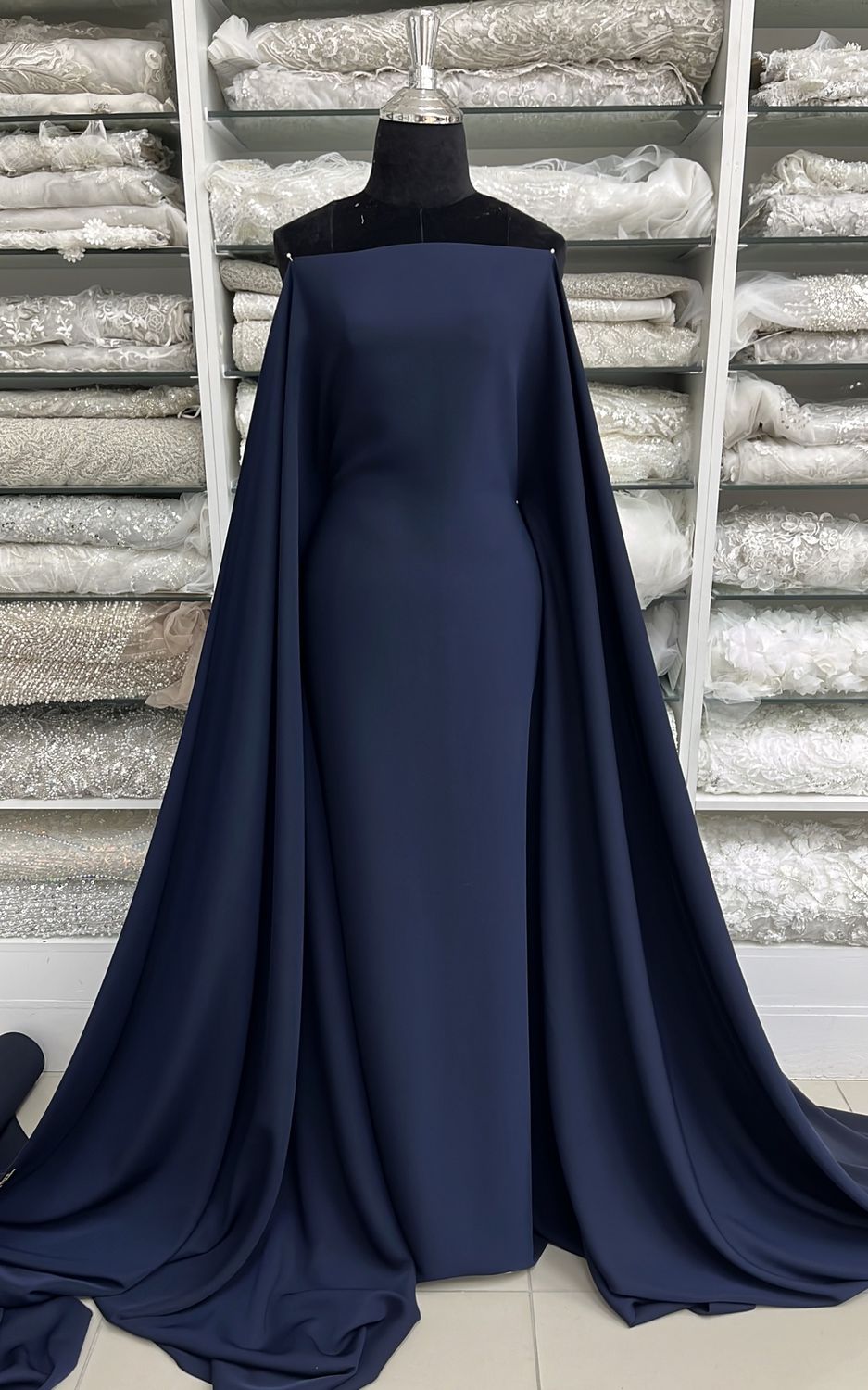 BARBINA CREPE-(per m)-150-09-NAVY