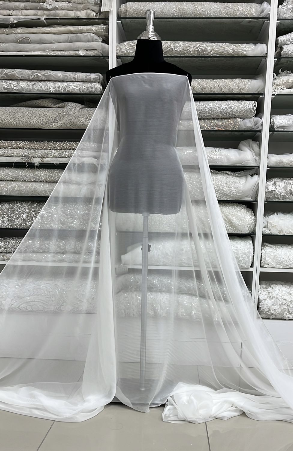 SILK CHIFFON CRINCLE - 6MM-per m-140-120-OFF WHITE
