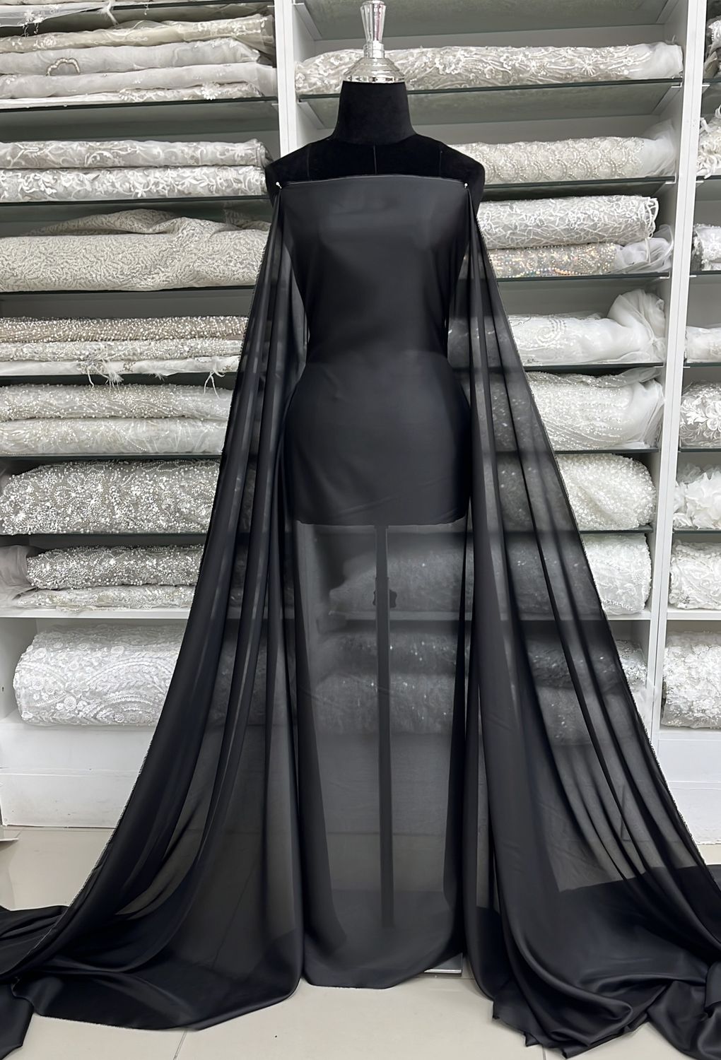 SILK HABOTAI - 8MM-per m-140-122-BLACK