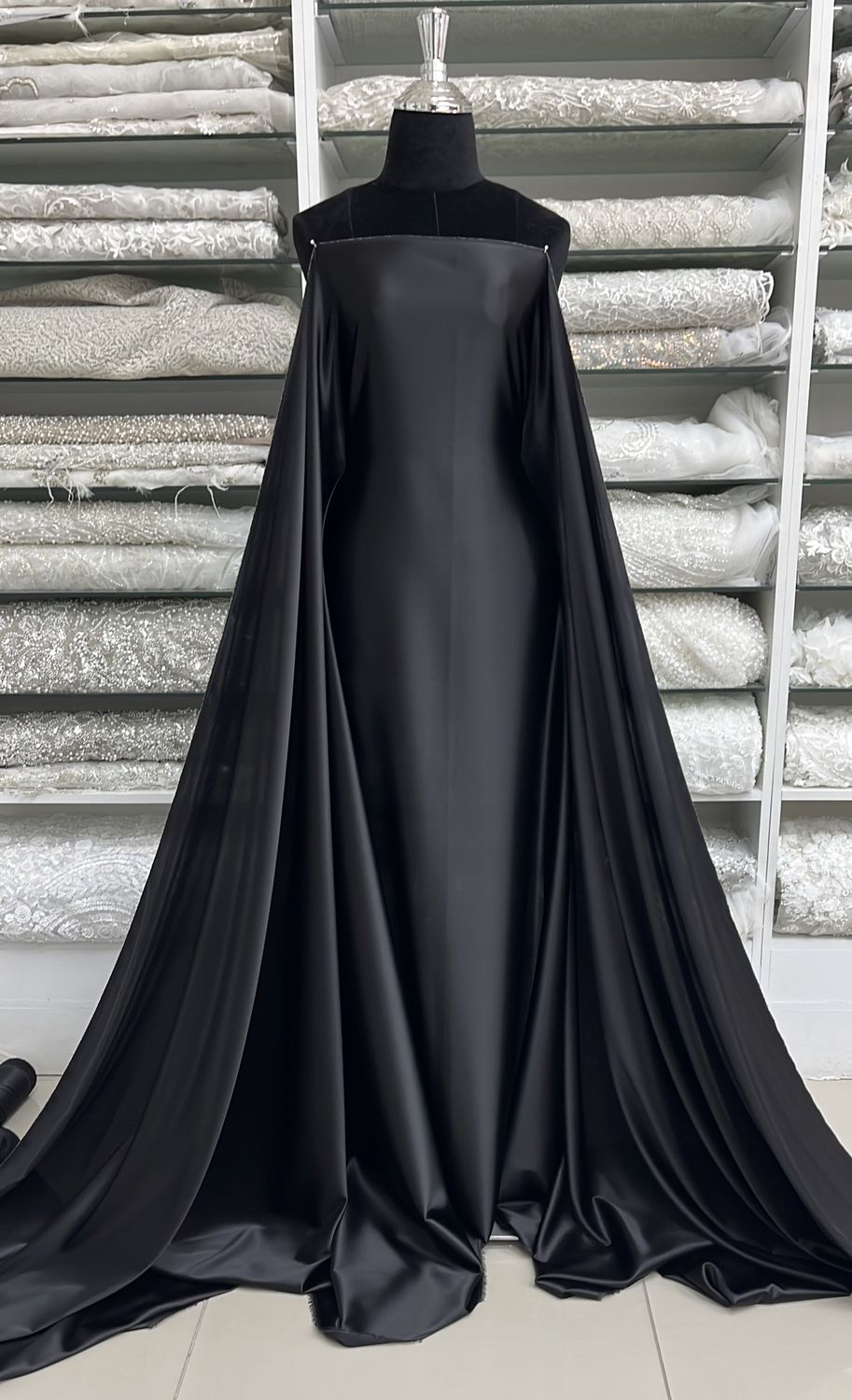 SILK STRETCH SATIN 16MM-per m-140-122-BLACK