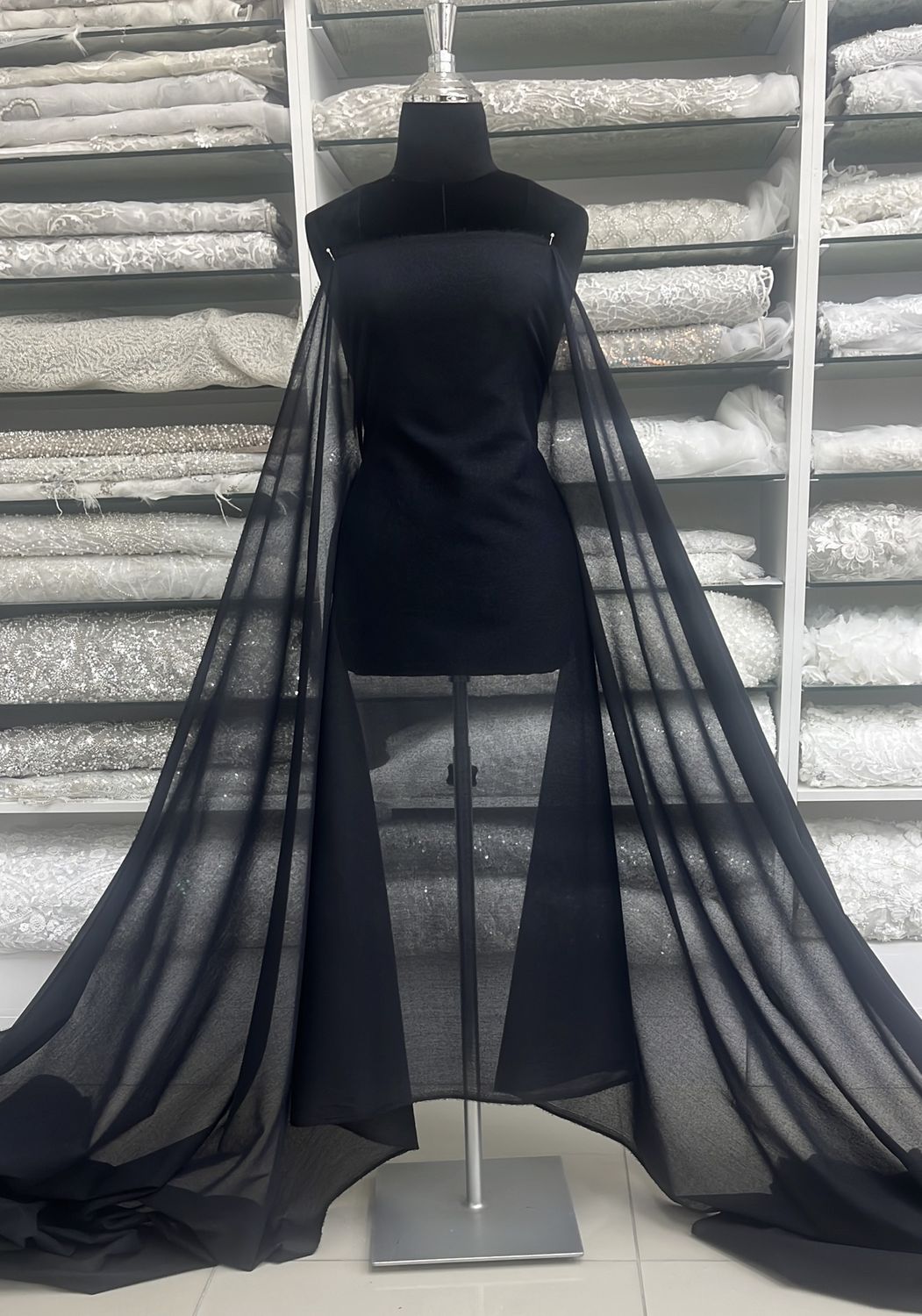 FUSING: COTTON LIGHT WEIGHT 112CM-per m-112-99-BLACK