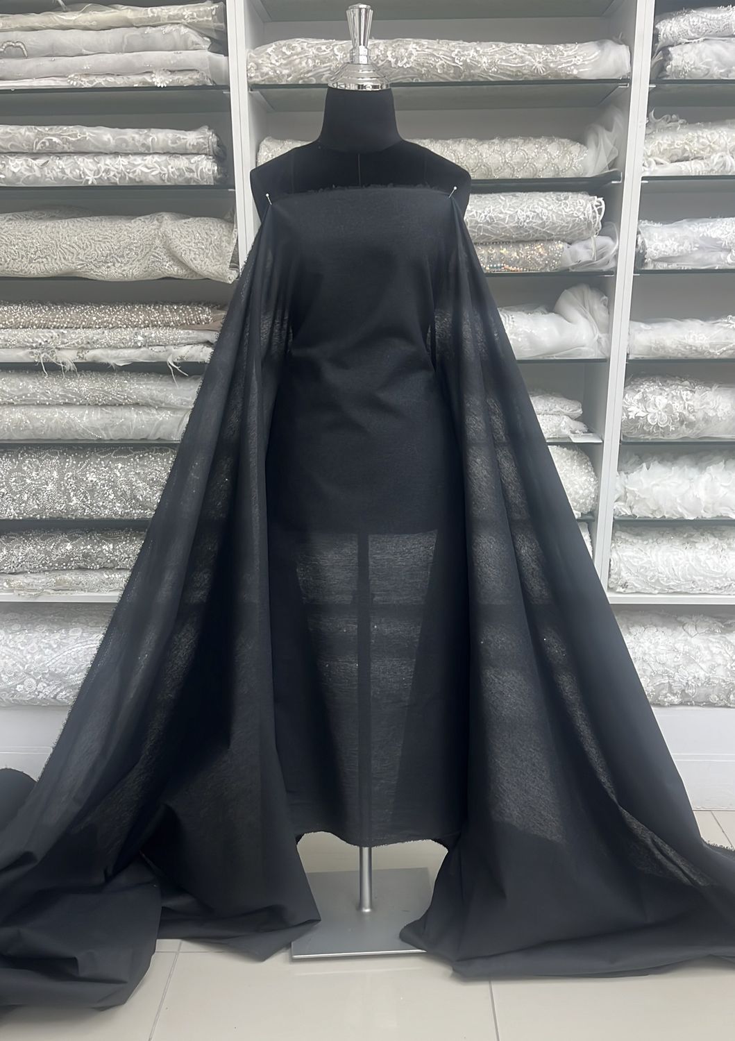 FUSING: COTTON HEAVY WEIGHT 112CM-per m-112-99-BLACK