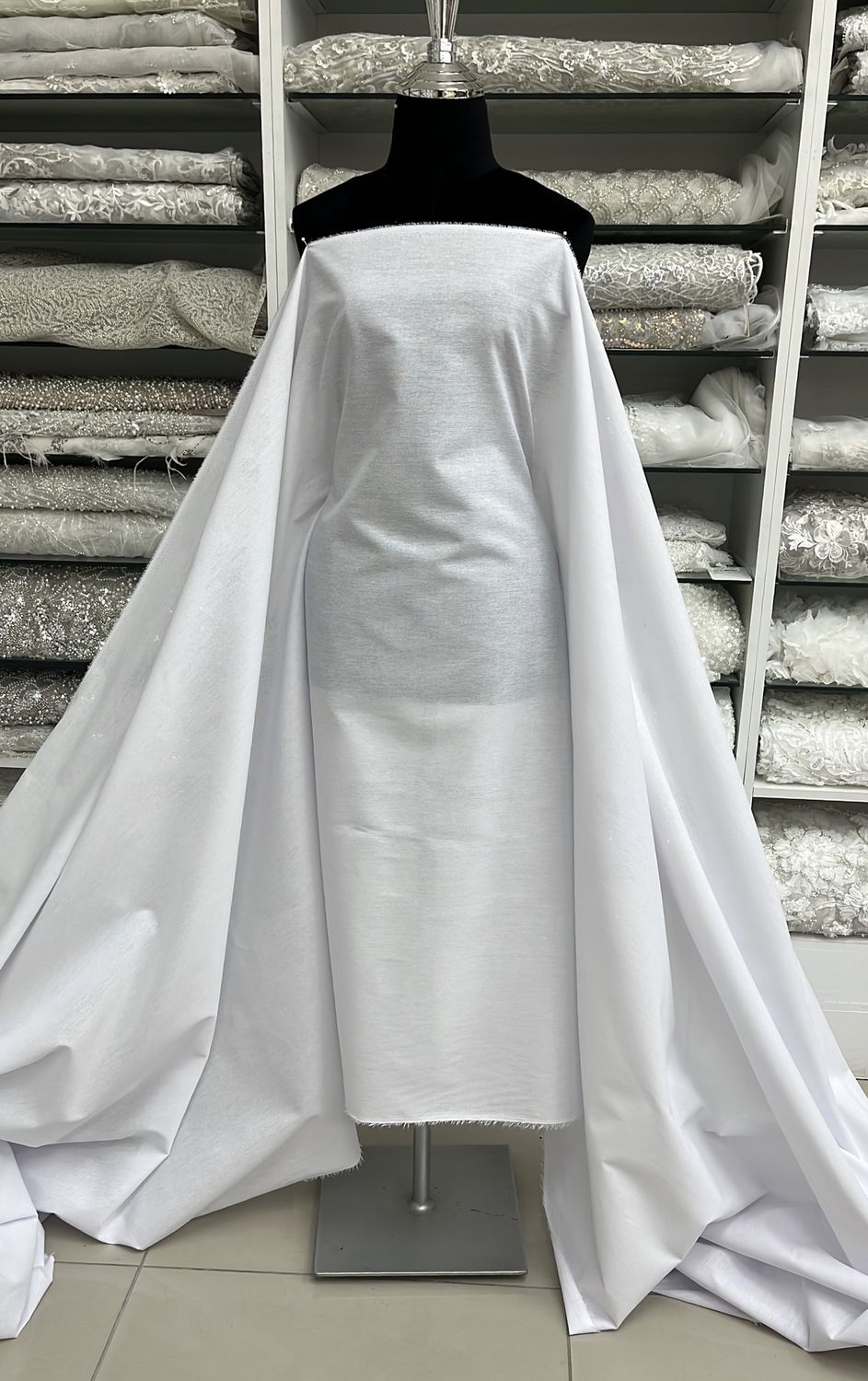 FUSING: COTTON HEAVY WEIGHT 112CM-per m-112-1-WHITE
