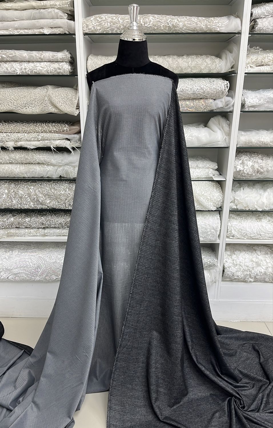 FUSING: COAT FRENCH CANVAS BLK 150CM-per m-150-99-BLACK